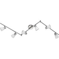 LED Plafondspot - Trion Caru - 18W - G9 Fitting - Warm Wit 3000K - 6-lichts - Dimbaar - Rechthoek - Mat Nikkel - Aluminium