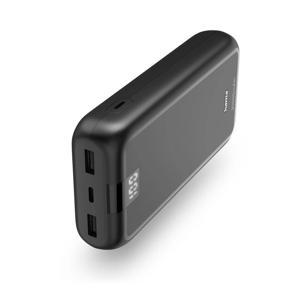 Hama Performance 20 Power Pack 20000 mAh 3 Outputs:USB-C 2x USB-A Powerbank Grijs