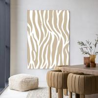 Urban Cotton Wandkleed 'Savanna Beige' 110 x 145cm in Frame - black