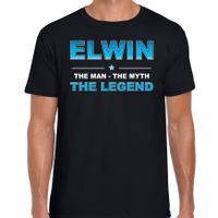 Naam Elwin The man, The myth the legend shirt zwart cadeau shirt 2XL  -