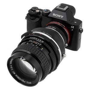 Fotodiox Pro Lens Mount Adapter - Pentax 6x7 Mount SLR Lens to Sony Alpha A-Mount