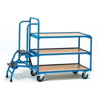 Fetra Hauptartikel 2106 Orderpickwagen Staal Poedercoating Laadvermogen (max.): 250 kg Stralend blauw (RAL 5007) - thumbnail