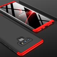 GKK drie stage splicing volledige dekking PC Case voor Galaxy Note9 (zwart + rood)