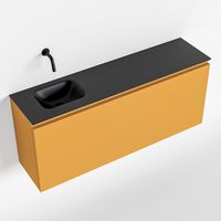Toiletmeubel Mondiaz Olan | 120 cm | Meubelkleur Ocher | Lex wastafel Urban Links | Zonder kraangat