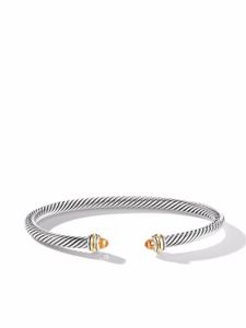 David Yurman bracelet Cable Classics en or 18ct et argent sterling serti de citrine