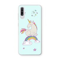 Regenboog eenhoorn: Samsung Galaxy A70 Transparant Hoesje