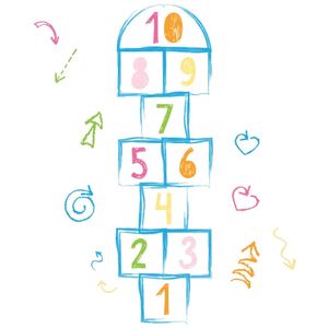 RoomMates muurstickers xl Hopscotch vinyl 14 stuks RoomMates muurstickers xl Hopscotch vinyl 14 stuks