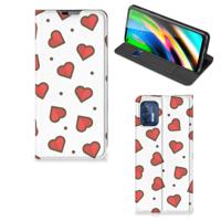 Motorola Moto G9 Plus | Hoesje met Magneet | Hearts