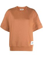 Jil Sander logo-patch short-sleeved T-shirt - Marron