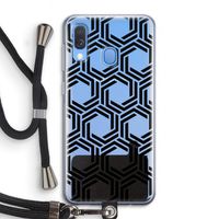 Geometrisch patroon: Samsung Galaxy A40 Transparant Hoesje met koord Geometrisch patroon: Samsung Galaxy A40 Transparant Hoesje met koord