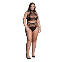 Le Désir by Shots Carpo XLVI - Twee Delen met Col, Crop Top en Pantie - Plus Size - thumbnail