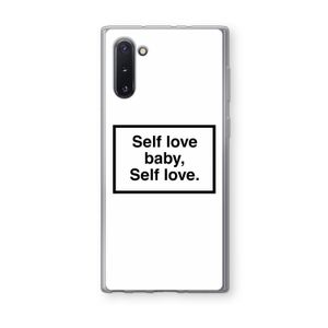 Self love: Samsung Galaxy Note 10 Transparant Hoesje