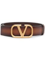 Valentino Garavani ceinture à boucle VLOGO - Marron Valentino Garavani ceinture à boucle VLOGO - Marron