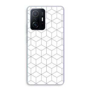 Zwart-witte kubussen: Xiaomi 11T Pro Transparant Hoesje