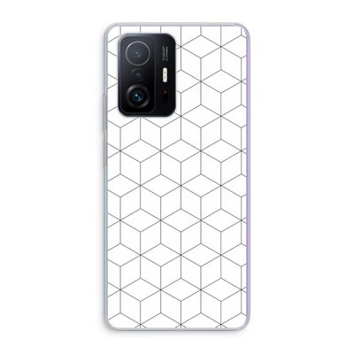Zwart-witte kubussen: Xiaomi 11T Pro Transparant Hoesje