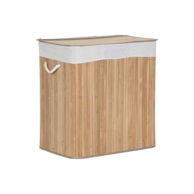 Wasmand Home ESPRIT Wit Natuurlijk Bamboe 140 L 60 x 40 x 60 cm