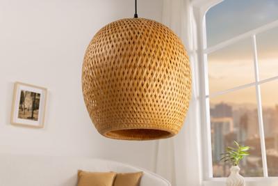 Handgemaakte hanglamp ORGANIC LIVING 35cm naturel gemaakt van bamboe hout - 40578