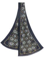 ETRO foulard en soie à imprimé graphique - Bleu