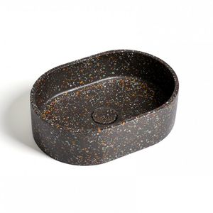 Waskom Ideavit Idea.Rock 40x28x12 cm Ovaal Terrazzo Grijs Ideavit