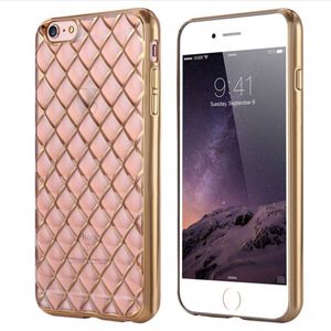 iPhone 6/6S siliconen hoesje - Raster roze