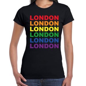 Regenboog London gay pride zwart t-shirt voor dames