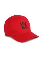 HUGO KIDS casquette en coton à logo imprimé - Rouge