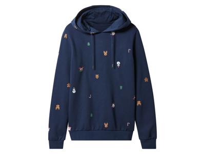 esmara Men Heren kersthoodie (Marineblauw, L)