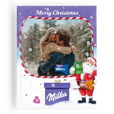 Gepersonaliseerde Milka Favourites adventskalender - Milka design