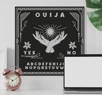 Canvas schilderij thuis Zwart-wit ouija-bord
