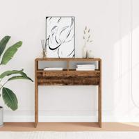 Wandtafel 78x30x80 cm bewerkt hout oud houtkleurig