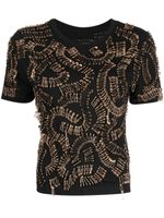 Cynthia Rowley t-shirt en coton à détail d'épingle - Noir