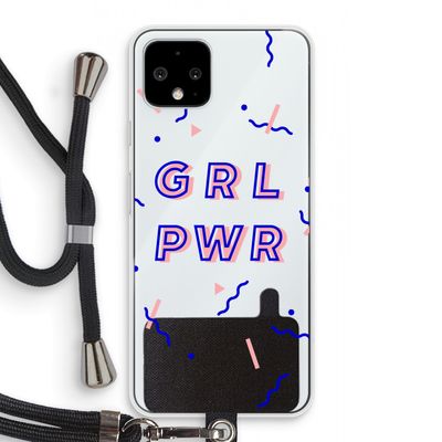 GRL PWR: Pixel 4 Transparant Hoesje met koord