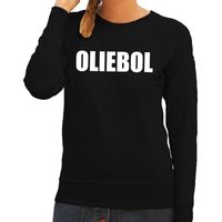 Foute jaarwisseling trui / sweater oliebol zwart dames - thumbnail