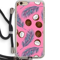 Kokosnoot roze: iPhone 6 PLUS / 6S PLUS Transparant Hoesje met koord