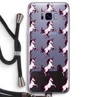 Musketon Unicorn: Samsung Galaxy S8 Transparant Hoesje met koord