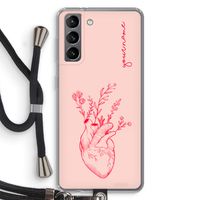 Blooming Heart: Samsung Galaxy S21 Transparant Hoesje met koord