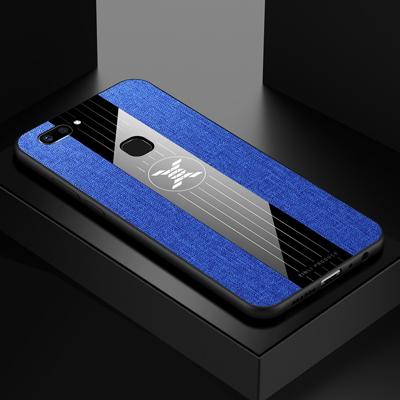 Voor vivo X20 XINLI stiksels doek textuur schokbestendig TPU beschermhoes (blauw)