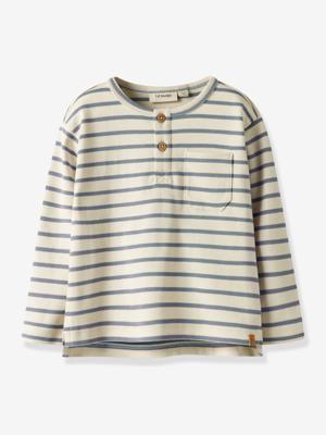 Jongenskleding blauw, gestreept