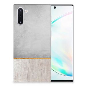 Samsung Galaxy Note 10 Bumper Hoesje Wood Concrete