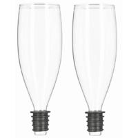 Cepewa Champagnefles schenkdop champagneglas - 2x - Gadgets - funkado - vrijgezellenfeest - moederda