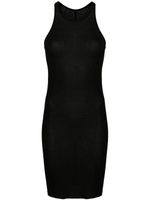 Rick Owens fine-ribbed semi-sheer minidress - Noir - thumbnail