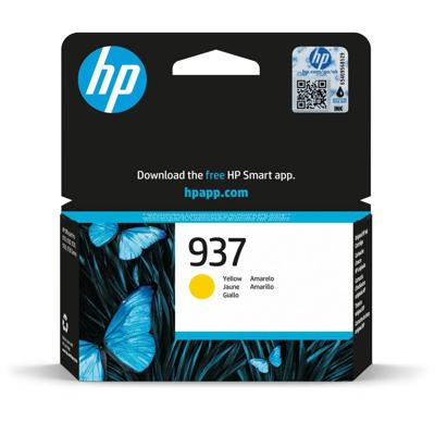 HP inktcartridge 937, 800 pagina's, OEM 4S6W4NE, geel HP inktcartridge 937, 800 pagina's, OEM 4S6W4NE, geel