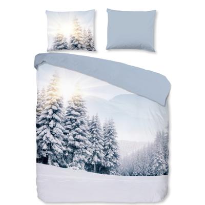 Dekbedovertrek Winter View - Tweepersoons (200x200 cm) - Meerkleurig Microvezel - Dessin: Landschap, Natuur - Pure - Dekbed-Discounter.nl
