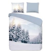 Dekbedovertrek Winter View - Tweepersoons (200x200 cm) - Meerkleurig Microvezel - Dessin: Landschap, Natuur - Pure - Dekbed-Discounter.nl