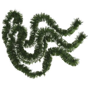 2x stuks kerstboom folie slingers/lametta guirlandes van 180 x 7 cm in de kleur glitter groen