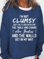 Womens I'm Not Clumsy Casual Sweatshirt - thumbnail