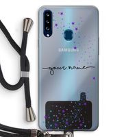 Sterren: Samsung Galaxy A20s Transparant Hoesje met koord