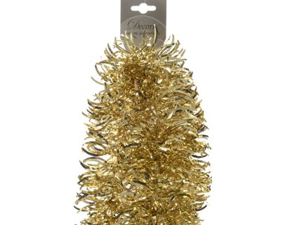 Lametta Slinger guirlande golf glans 100mmx2.7m licht goud - Ksd