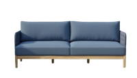 Kolbe sofa 3-seater navy steel/braided navy/acacia look teak Eurofar - Eurofar