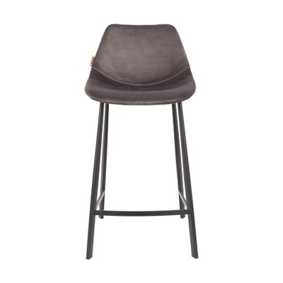 Dutchbone Franky barkruk H65 velvet Grey